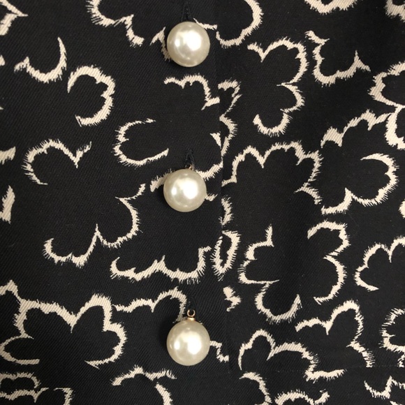 L.K. Bennett Mortimer Black and Cream Floral Shirt Dress - Picture 11 of 16